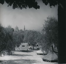 FLORENCE c. 1960 - Autos Tente Caravane  Camping Michelangelo Italie - Div 12535