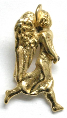 Angel prosperity pin gold - angel,