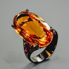 Bague Quartz Citrine Naturelle