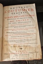 LIVRE COUTUMIER GÉNÉRAL