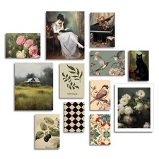 Art Mural en Toile Vintage Cottagecore Tableau Décoration Murale Rustique Fer...