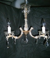 ANCIEN LUSTRE A PAMPILLES FUT