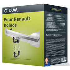 Attelage pour Renault Koleos II type HC démontable sans outil G.D.W. TOP