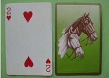 carte à jouer ancienne de collection (USA) : cheval