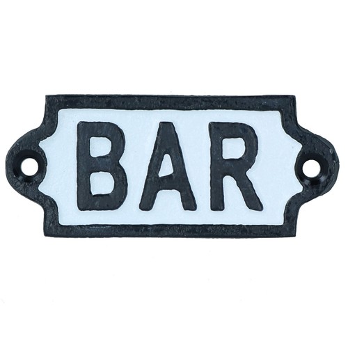 Plaque panneau bar - , porte