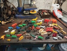 Gros Lot Animaux Plastique Jouet Bonux West Germany Colonil 1970/1980