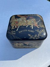 BISCUITS OLIBET  Rare Boite Napoléon III Décor Japonisant Publicitaire Bataille