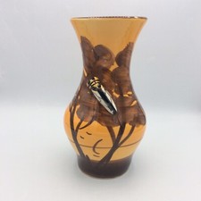 Grand vase en céramique de Vallauris décor olivier et cigale par Sicard XXème