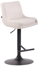 Tabouret de Bar Club Similicuir avec Pieds Repose-pieds Métal Ajustable pivotant