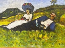 Tableau Ancien Huile Portrait