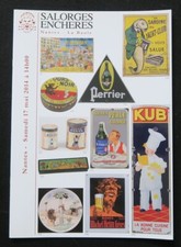 Catalogue vente enchères 2014 1 plaque émaillée publicitaire KUB RABIER MENIER