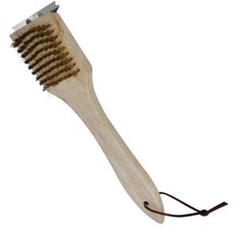 Brosse nettoyage barbecue plancha 2 en 1 cuivre + racloir inox COOK IN GARDEN