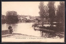 CPA Selles-sur-Cher, Le Bourgeau, Vue prise du Quai 