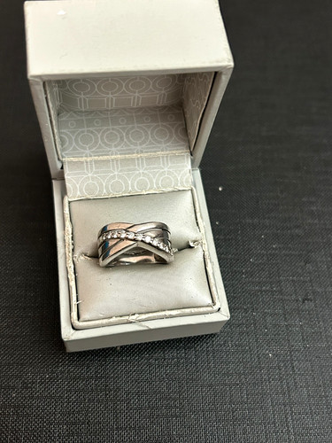 Ancien bague argent massif - en,