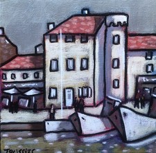 Tableau Saint-Martin-De-Ré une partie du port Tourrier