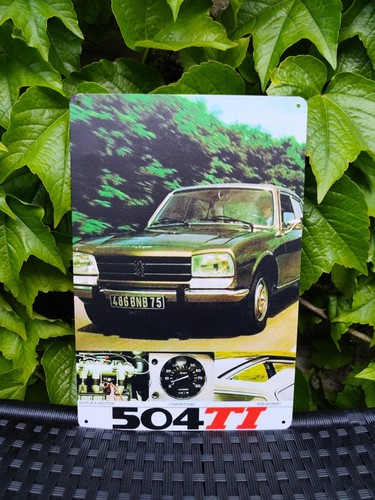 Plaque métal peugeot 504 - métal,