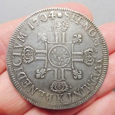 Louis XIV - Ecu aux 8 L - 2e Type - 1704 K  Bordeaux  (réf)