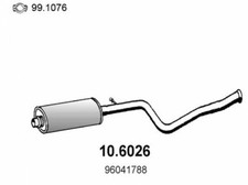 Silencieux intermédiaire pour CITROËN ZX 1.8,1.8 I 16V,1.9,16v 91-97 essence