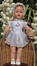 Vintage Collectible Rare French  Rhodoid Raynal Doll 1950 22in (55cm)