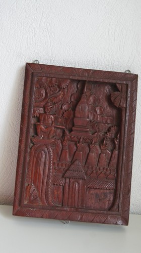 Ancien panneau bois sculpté - bois,