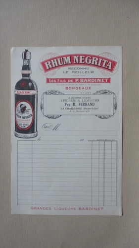 Menu bistrot rhum negrita - menu,