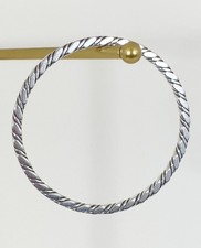 Vintage Sigurd Black Denmark Sterling Silver Modernist Bangle Bracelet Signed