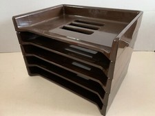 LOT 5 BANETTES A COURRIER ARMOR DESIGN RAYMOND LOEWY EVA - VINTAGE MARRON