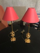 Lampes aux 5 anneaux par Nicolas de Waël pour Fondica 1990 - la paire 