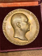 Médaille Vincent Auriol Président de la République Française & 1947 & Bronze 