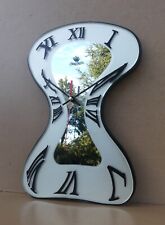 Pendule cintrée miroir déco horloge pendulette de cuisine style dali MARCHE