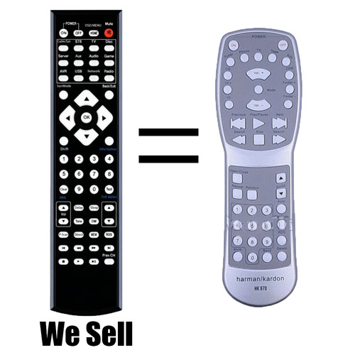 Replacement remote control for - control,
