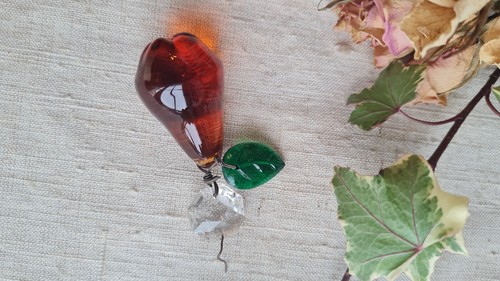 Ancienne pampille lustre fruit - pampille,