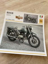 Bianchi 320 MT61 1961 fiche carte moto collection édition Atlas