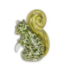 9973859 Verre Figurine Muran. Style Stylisé Écureuil 13x7x17cm