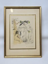 Amandine Doré Gravure Lithographie Originale Signé Style Erotique 