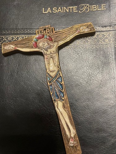 Croix murale bronze - croix,
