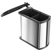 Hailo Poubelle Duo à Encastrer De 45cm Armoire 2x8 L Tri des Déchets Cuisine