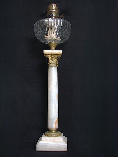 Grande lampe pétrole empire - lampe, a