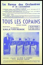 Ancienne partition, Tous Les Copains - Emile Van Herck - La revue Des