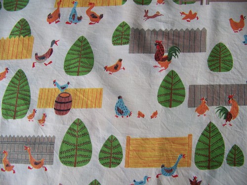 Ancien coupon tissu motifs - ,