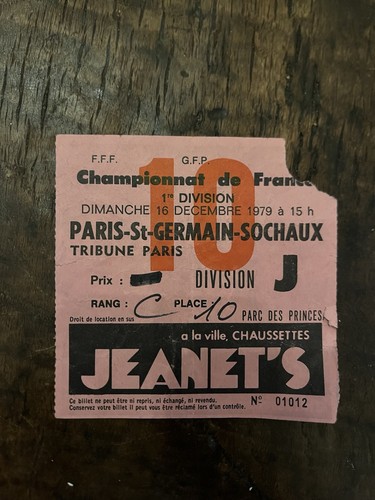 Billet match football psg - football,