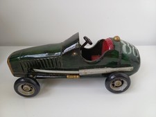 Voiture de course en bois vernis, modélisme vintage, jouet ancien