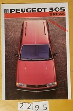 PEUGEOT 305 BREAK GL GLD GR SR SRD AUTOMATIC GTX Prospectus Allemand 20 pages 86