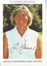 FOOTBALL carte KARINE DANNER équipe FC BAYERN MUNICH signée 