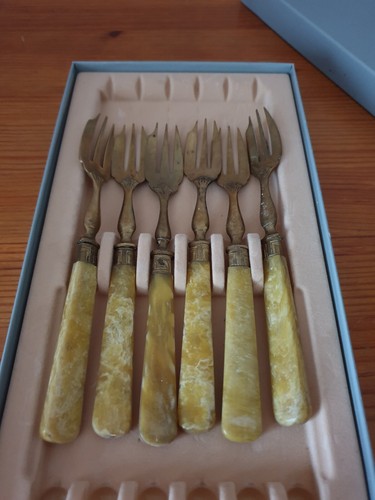 Six fourchettes gâteau - six,