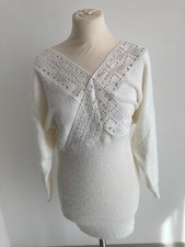 Robe pull blanche cintrée col