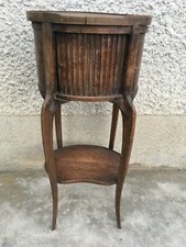 Ancien chevet table de nuit à rideau antique bedside curtain 