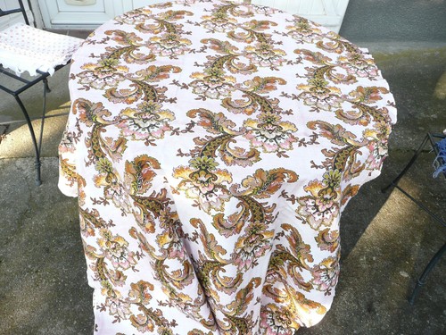 Tissu vintage ancien coton - tissu,