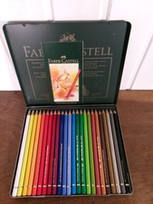 Faber Castell Boîte métal de 24 crayons de couleurs polychromos
