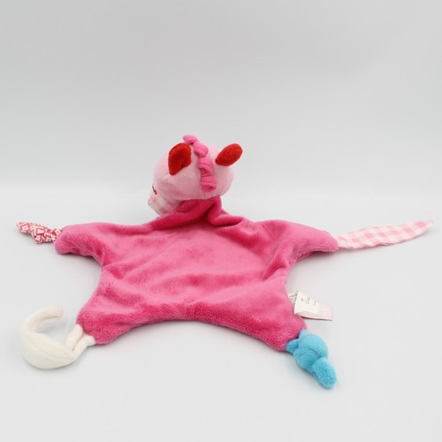 Doudou plat cheval rose - , blanc
